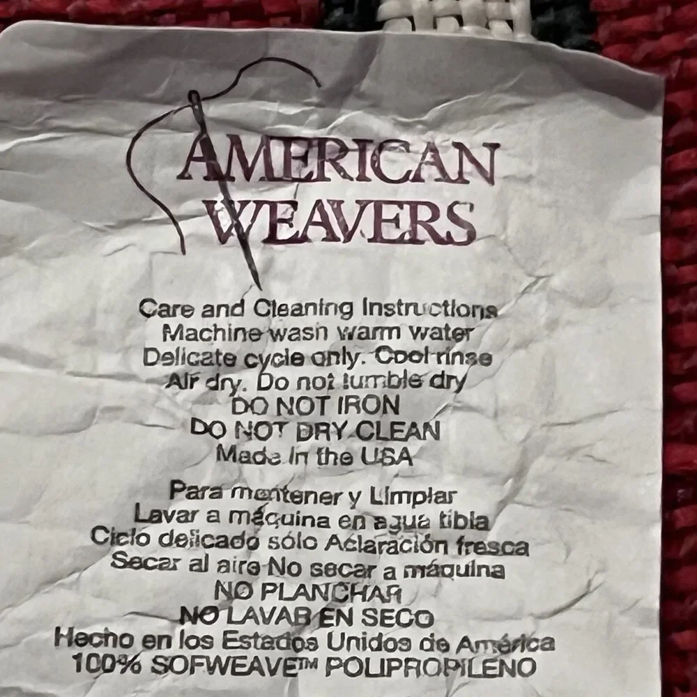 Vintage 1995 American Weavers Christmas Medley Tapestry Throw Blanket